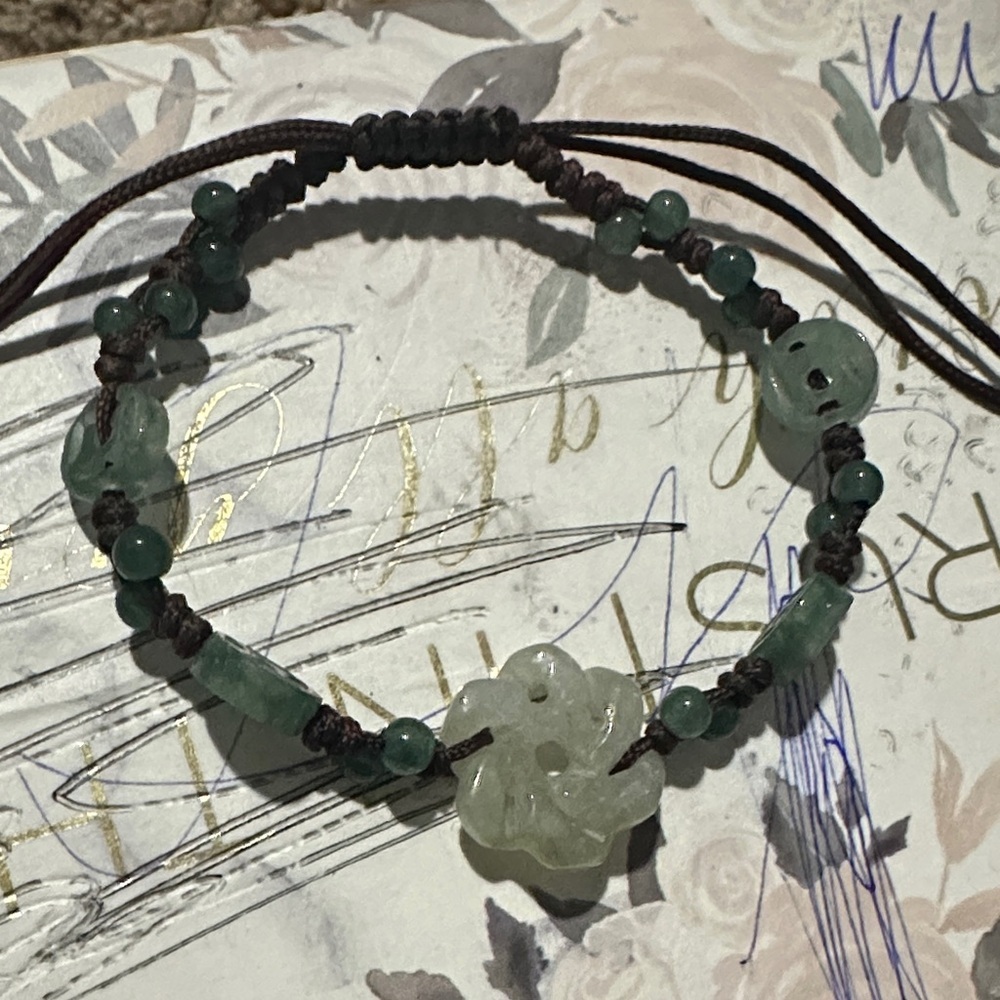 Genuine Jade Hand Carved Bracelet